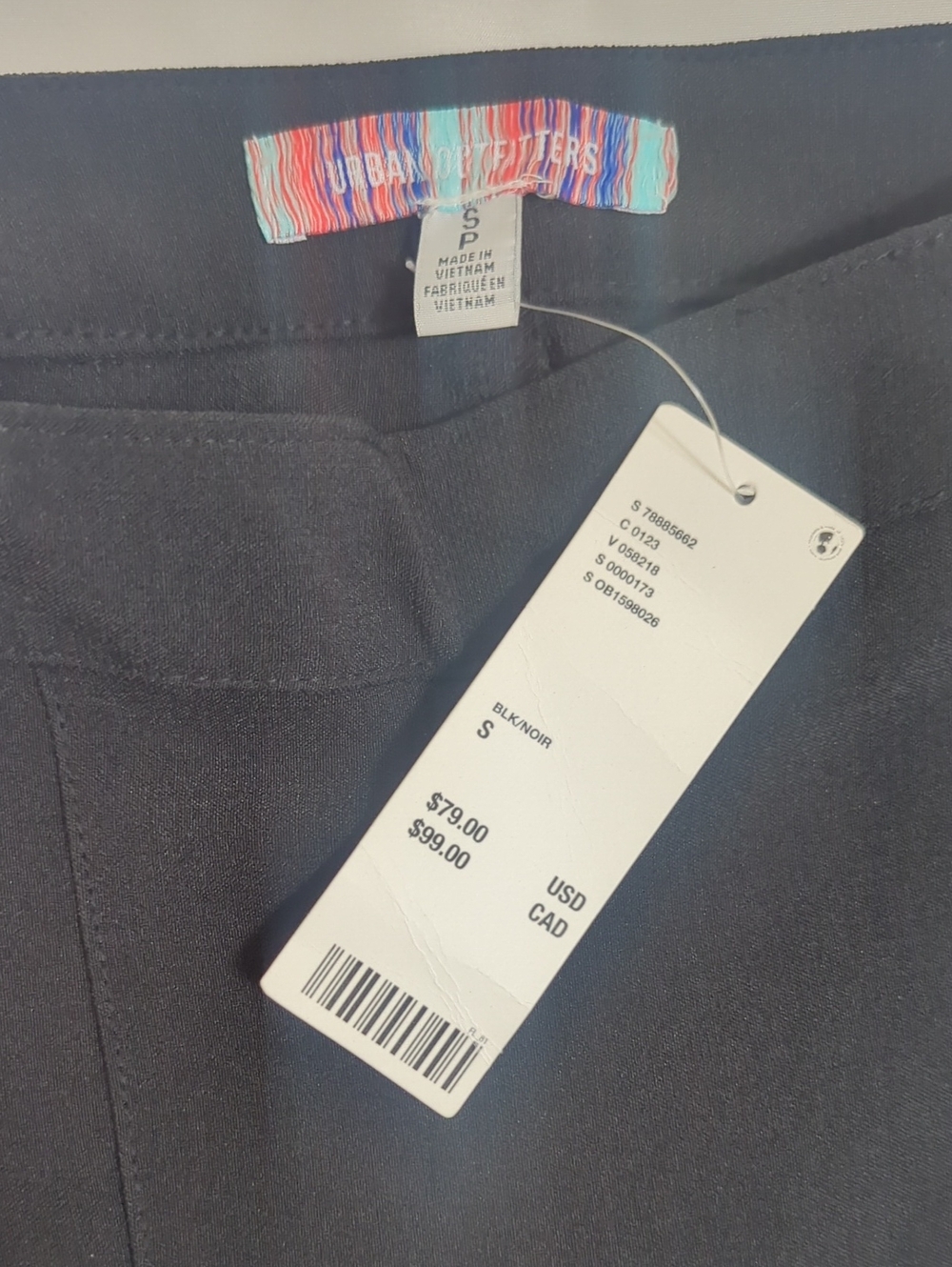 NWT Urban Outfitters Nyx Zip-Hem Pant, Color Black Size S/P - Picture 14 of 15